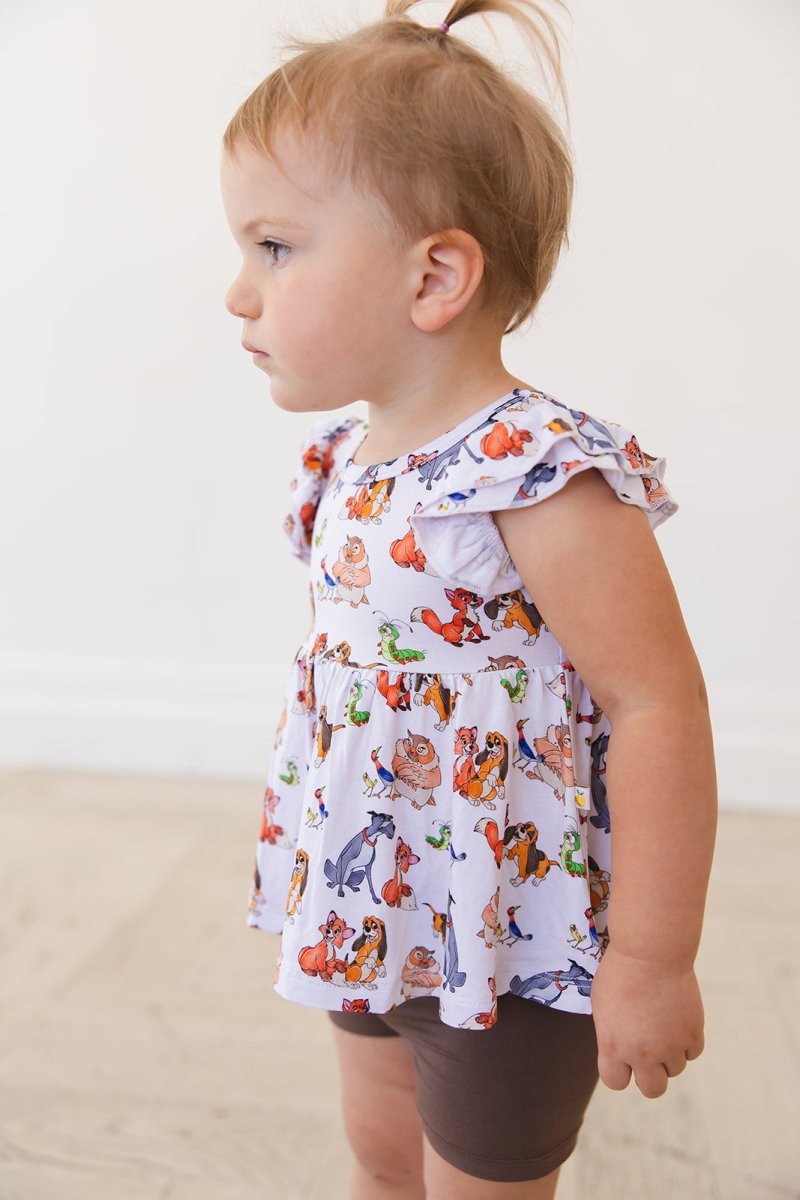 Best of Friends Peplum Biker Shorts Set - scoots