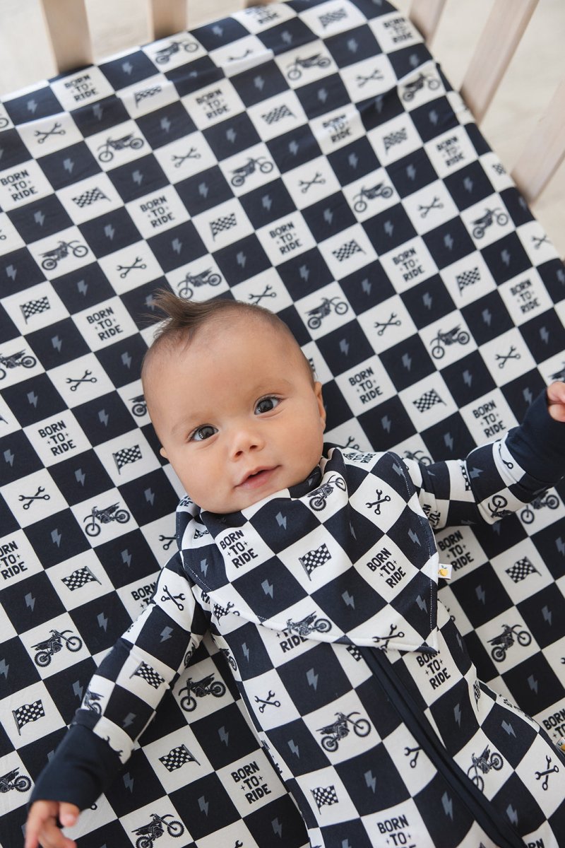 Born to Ride Crib Sheet - scoots