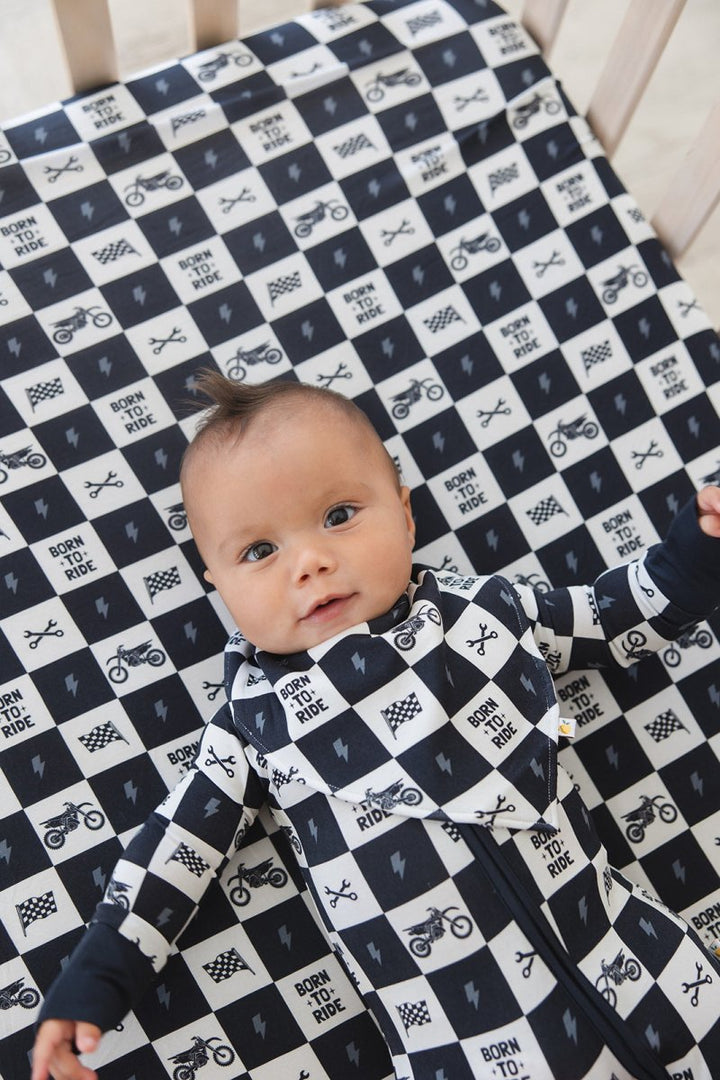 Born to Ride Crib Sheet - scoots