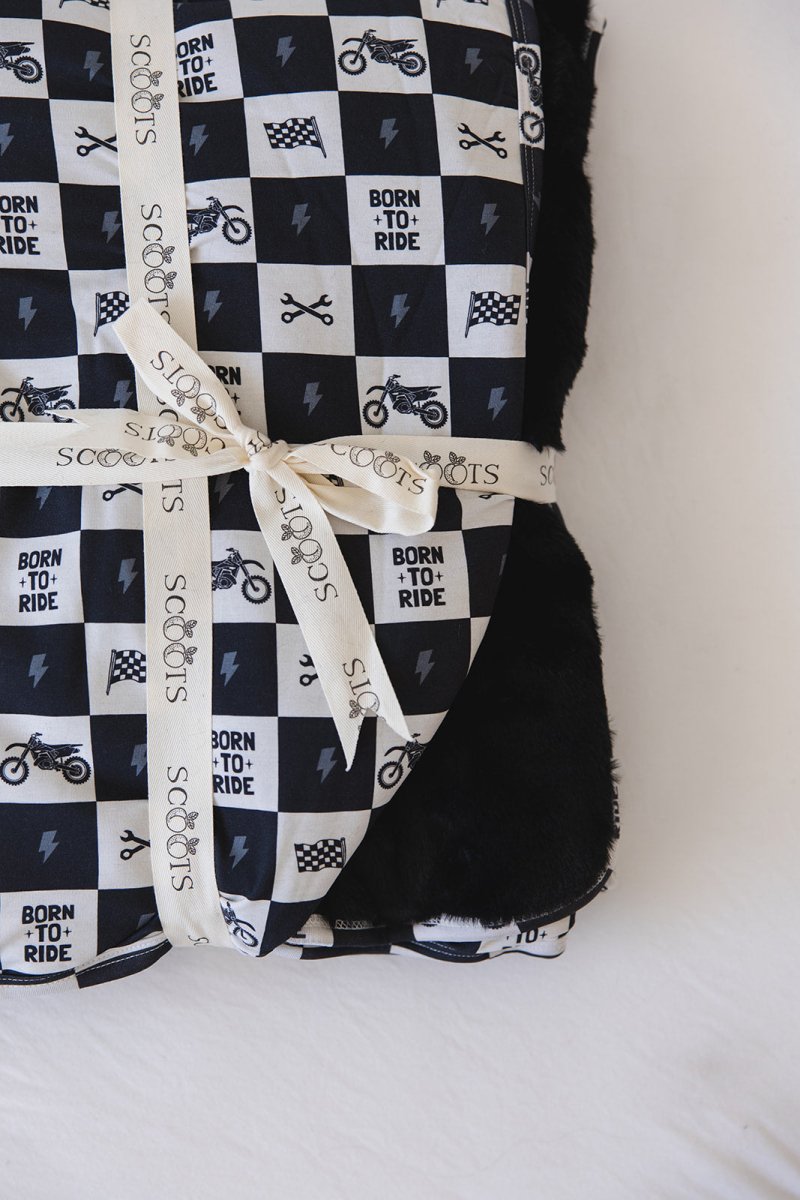 Born to Ride Plush Blanket - scoots