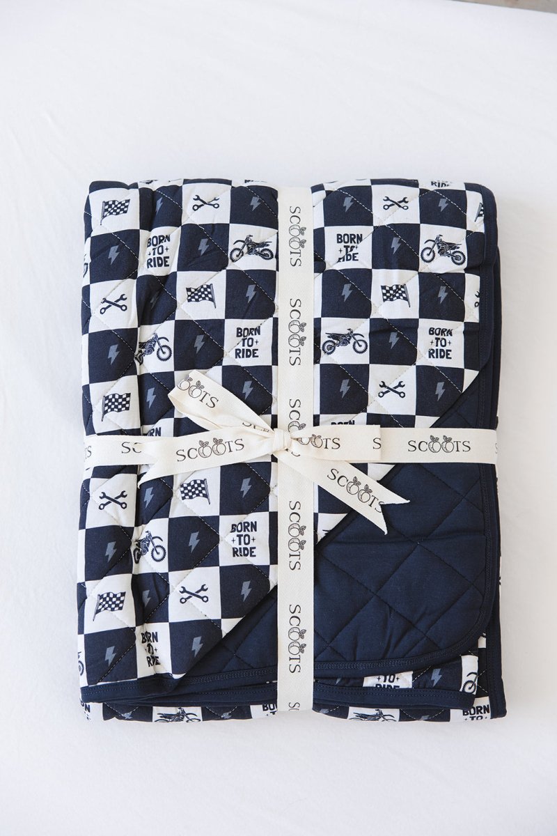 Born to Ride Quilted Blanket - scoots
