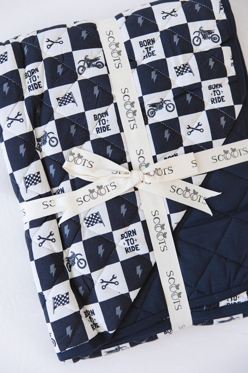 Born to Ride Quilted Blanket - scoots