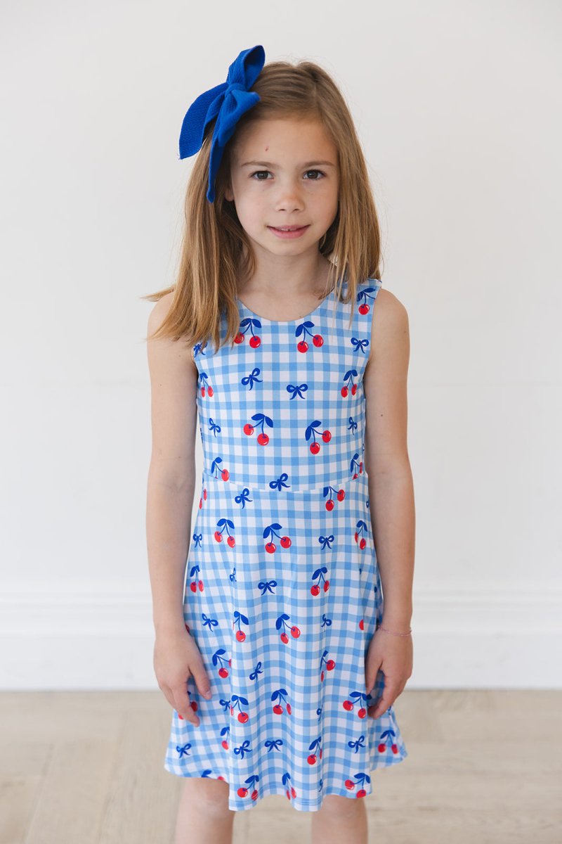 Cherry on Top Twist Back Skater Dress 2/3