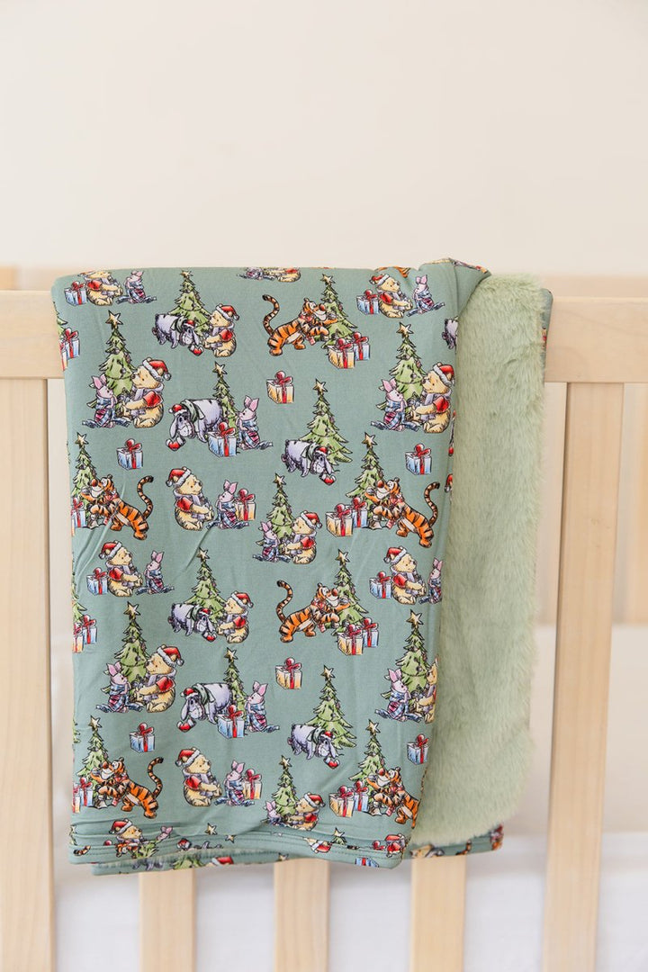 Holly Jolly Hunny Plush Blanket - scoots