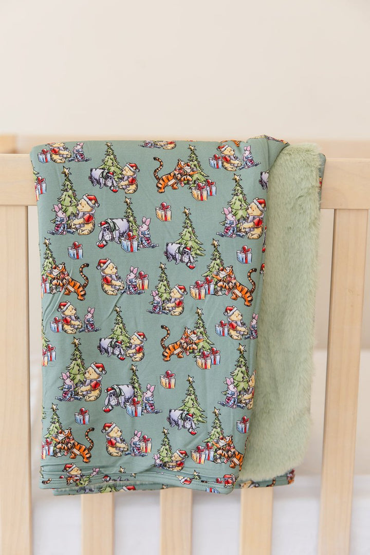 Holly Jolly Hunny Plush Blanket - scoots