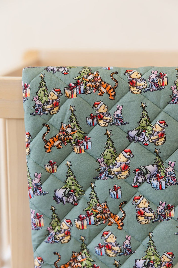 Holly Jolly Hunny Quilted Blanket - scoots
