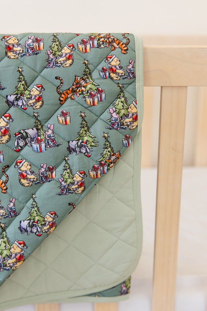 Holly Jolly Hunny Quilted Blanket - scoots