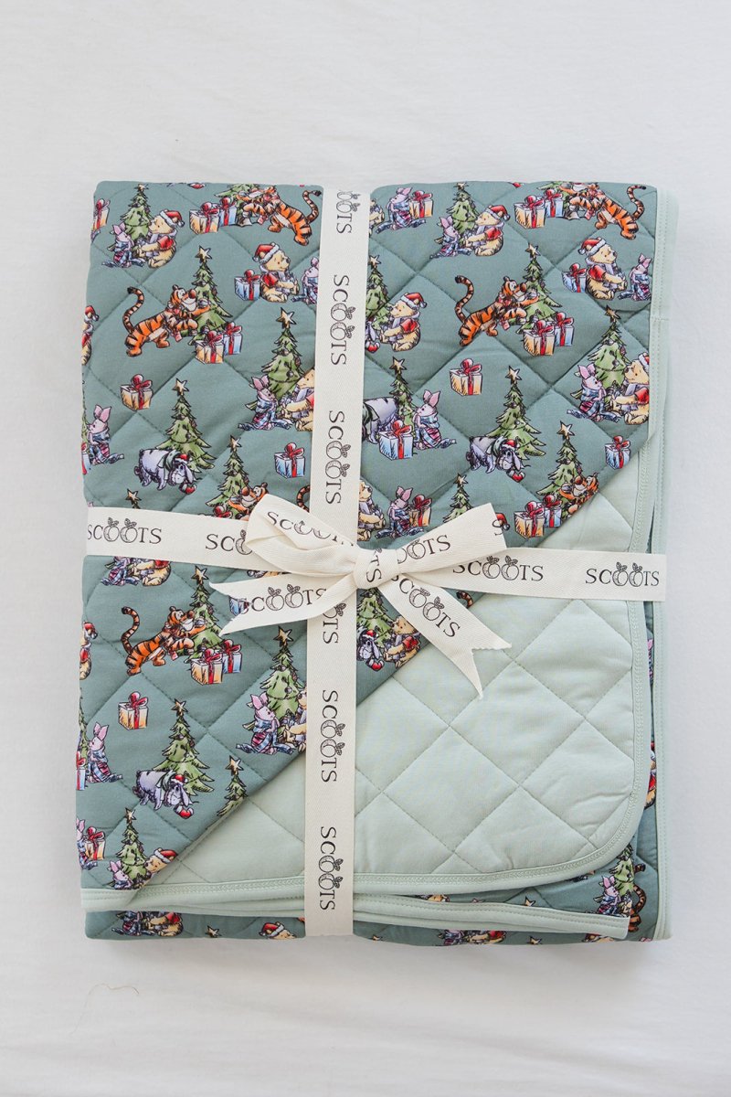 Holly Jolly Hunny Quilted Blanket - scoots