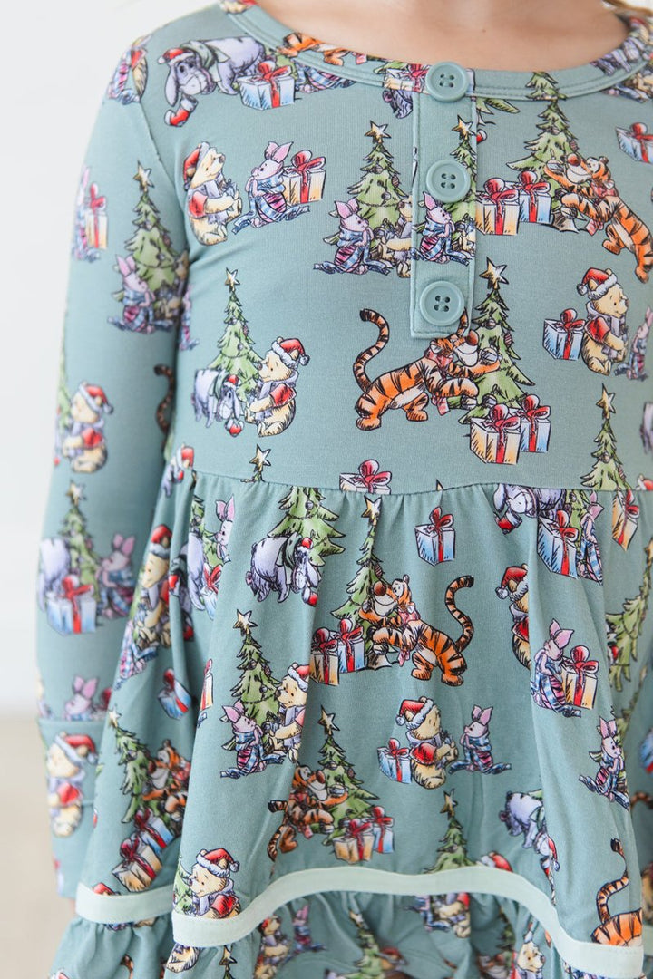 Holly Jolly Hunny Twirl Dress - scoots