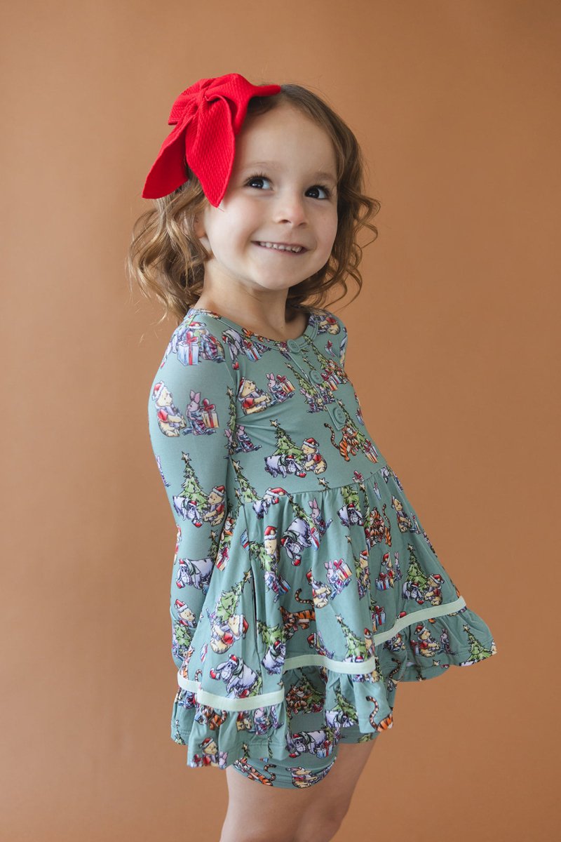 Holly Jolly Hunny Twirl Dress - scoots