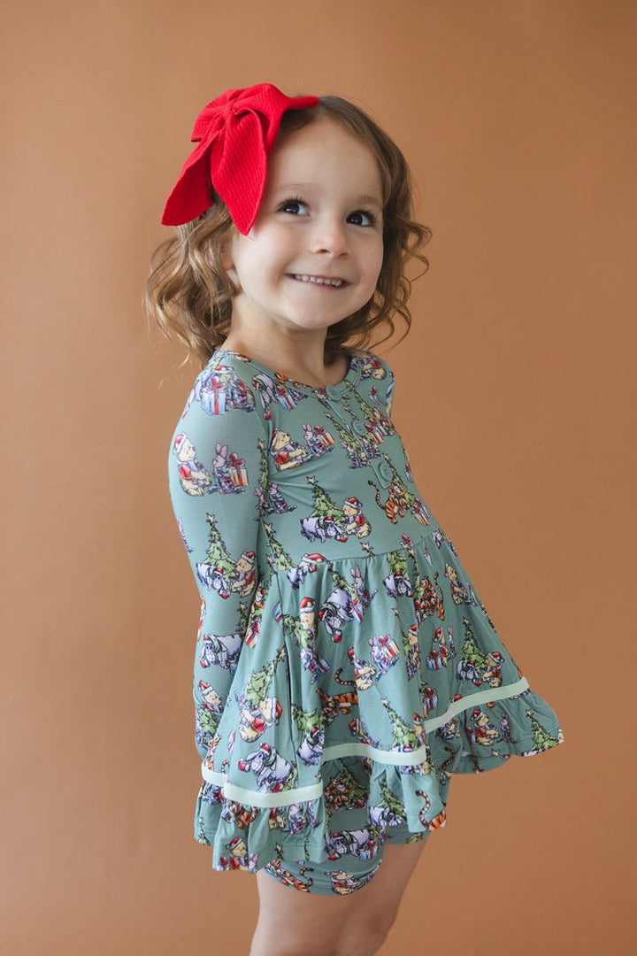Holly Jolly Hunny Twirl Dress - scoots