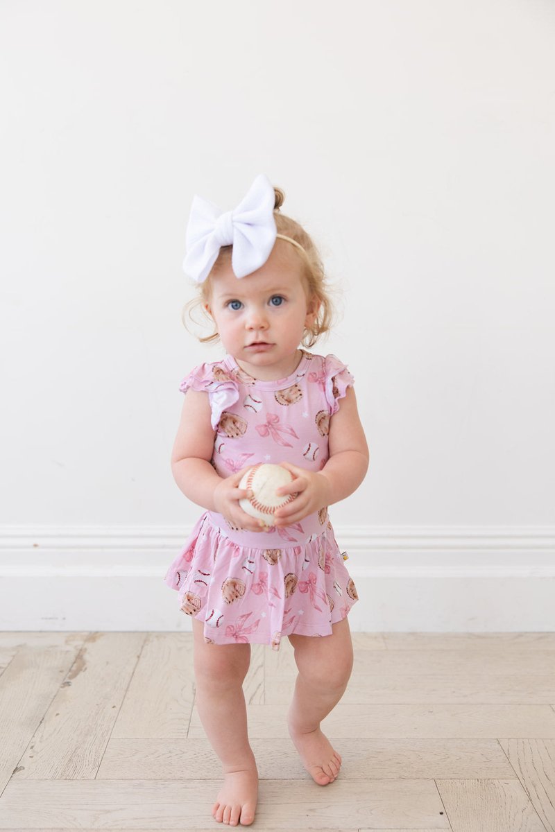 Home Run (P) Twirl Bodysuit Dress - scoots