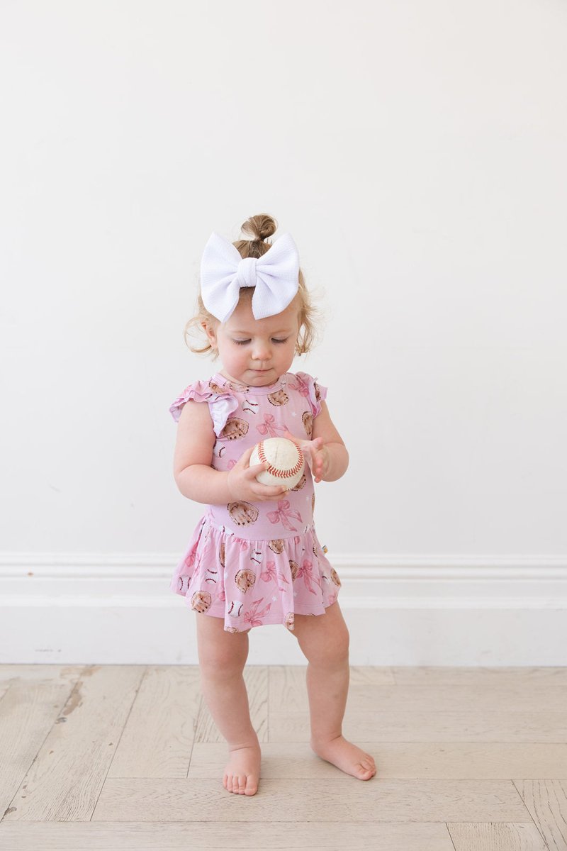 Home Run (P) Twirl Bodysuit Dress - scoots