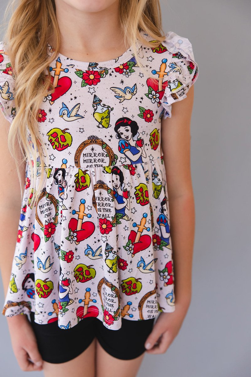 Mirror Mirror Peplum Biker Shorts Set - scoots