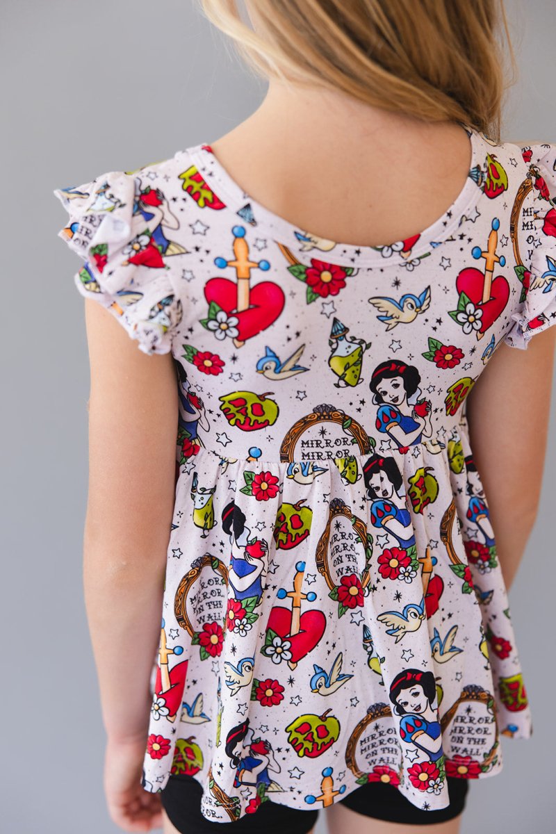 Mirror Mirror Peplum Biker Shorts Set - scoots