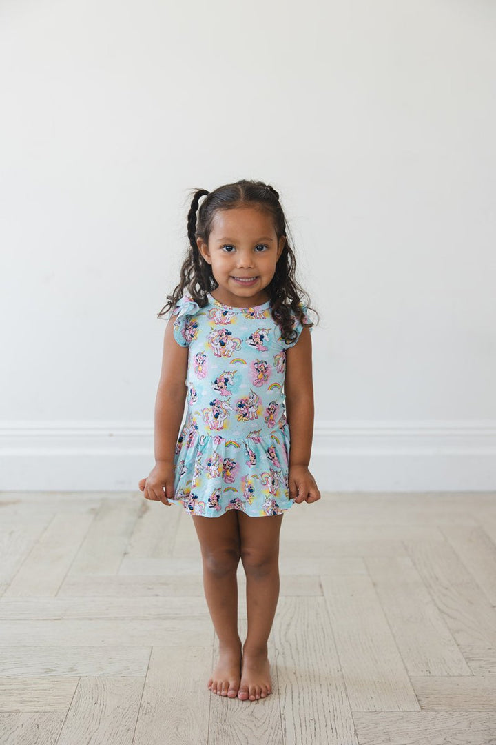 Rainbow Sky Twirl Bodysuit Dress - scoots