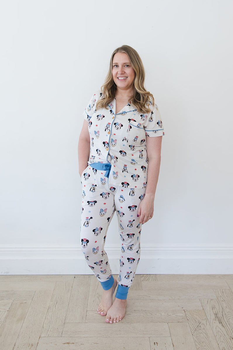 Red White & Blue Crew Mama Jammies - scoots