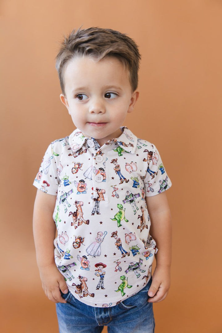 Round Up Polo Tee (RUNS SMALL - READ DESCRIPTION) - scoots