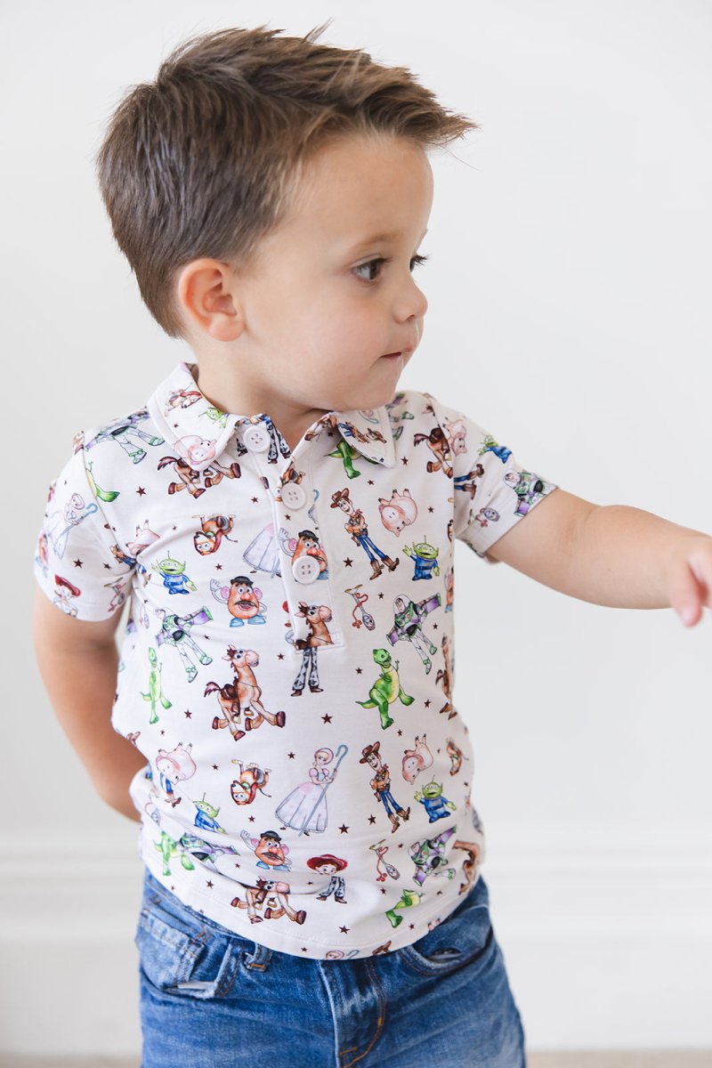 Round Up Polo Tee (RUNS SMALL - READ DESCRIPTION) - scoots