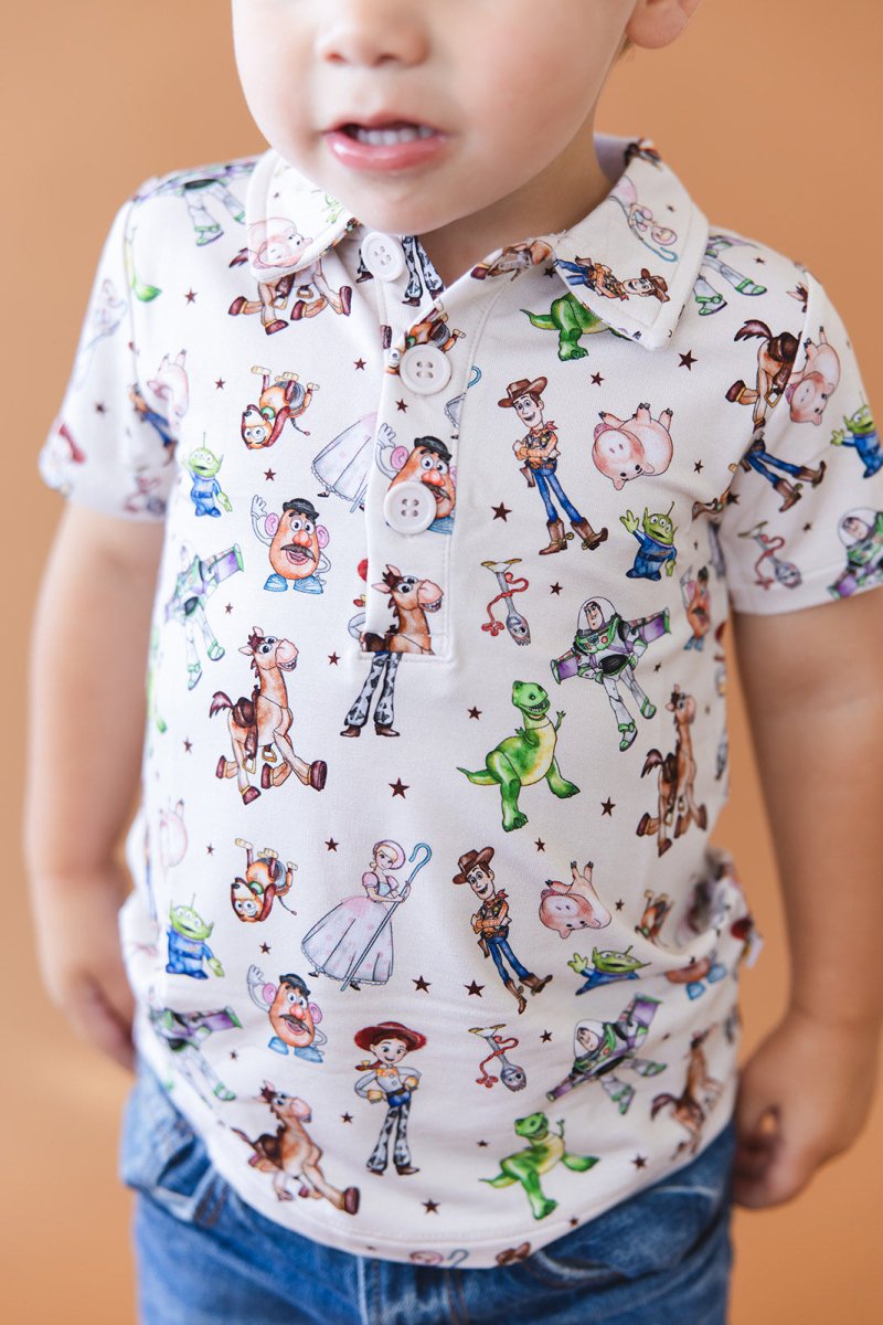 Round Up Polo Tee (RUNS SMALL - READ DESCRIPTION) - scoots