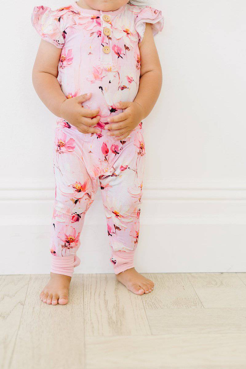 Summer Lily Flutter Romper - scoots