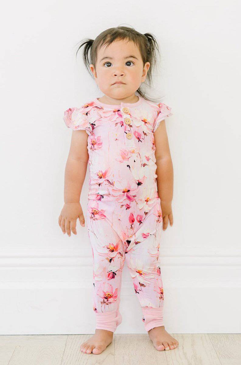 Summer Lily Flutter Romper - scoots