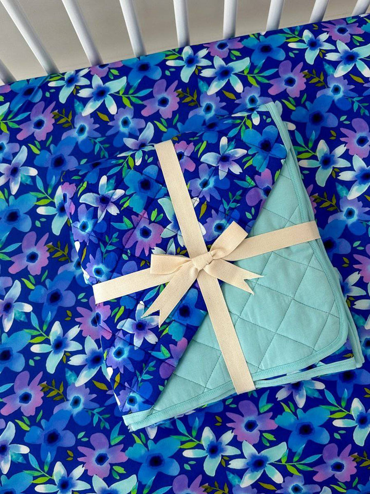 Violets are Blue Crib Sheet - scoots