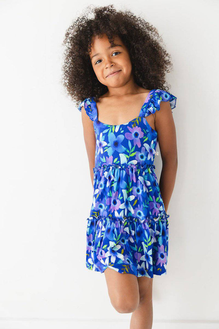 Violets Are Blue Flutter Dress - scoots