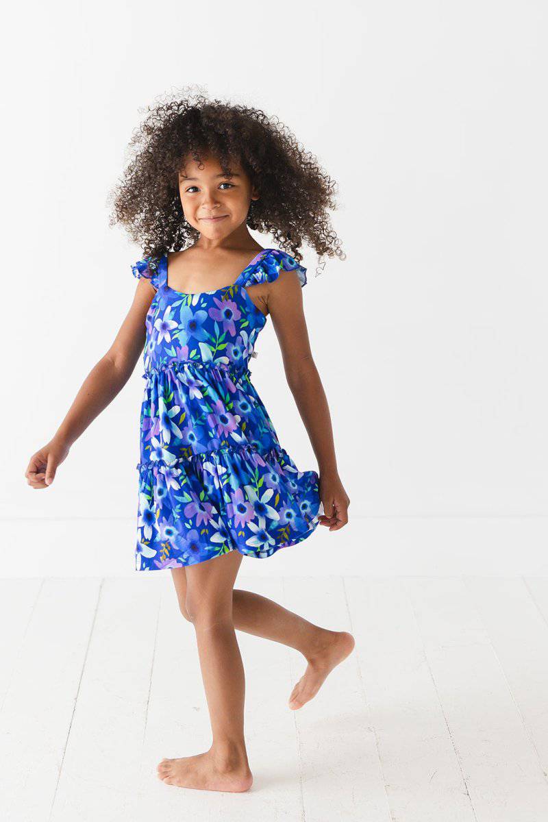 Violets Are Blue Flutter Dress - scoots