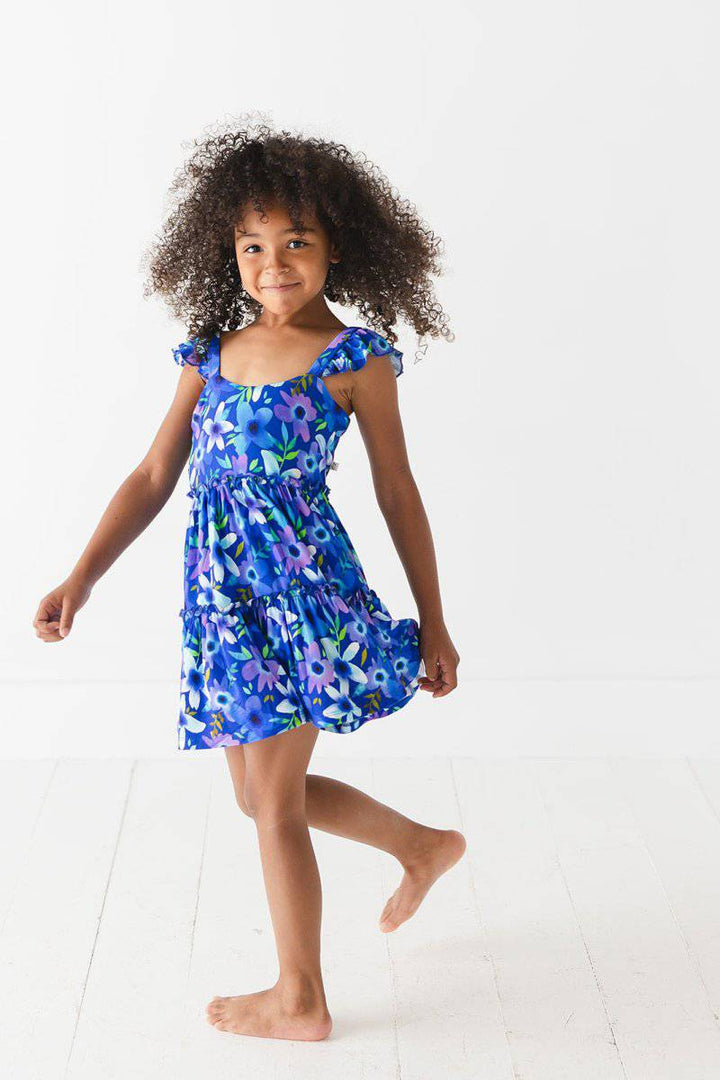 Violets Are Blue Flutter Dress - scoots
