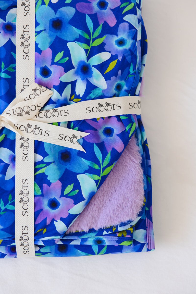 Violets Are Blue Plush Blanket - scoots