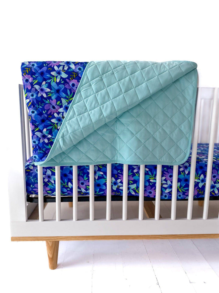 Violets are Blue Quilted Blanket - scoots