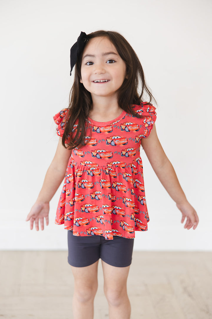 I Am Speed Peplum Biker Shorts Set