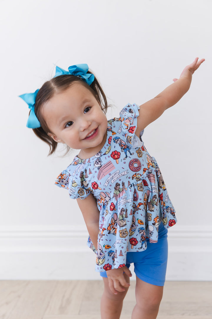 Carrots Peplum Biker Shorts Set