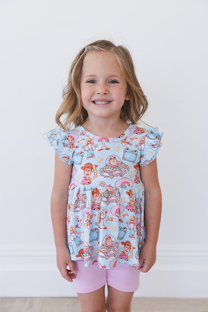Bonnie's Room Peplum Biker Shorts Set
