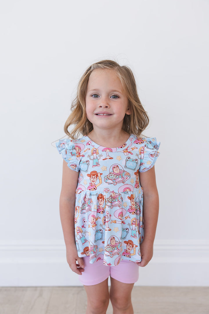 Bonnie's Room Peplum Biker Shorts Set