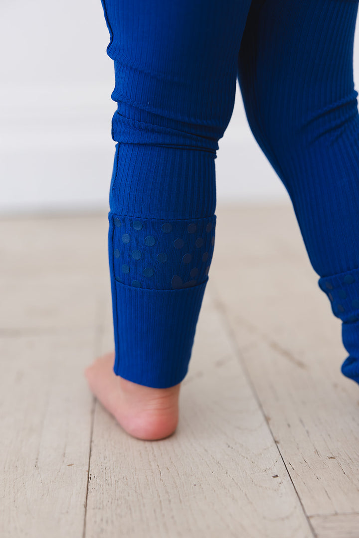 Navy Ribbed Zippy