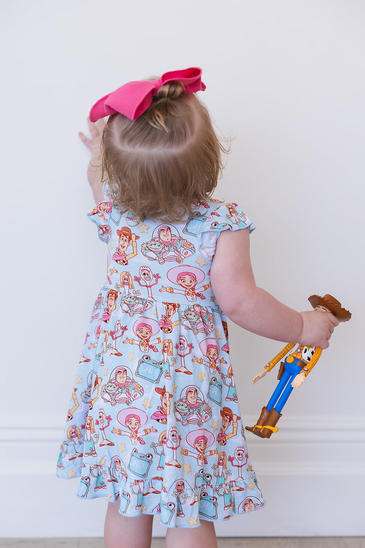 Bonnie's Room Ruffled Twirl Bodysuit Dress