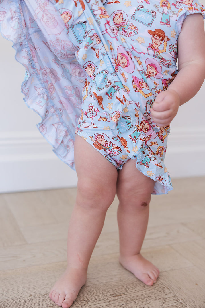 Bonnie's Room Ruffled Twirl Bodysuit Dress