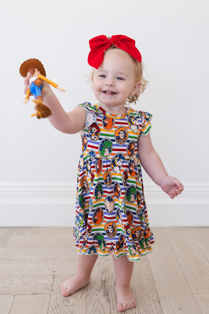 Mania! Ruffled Twirl Bodysuit Dress