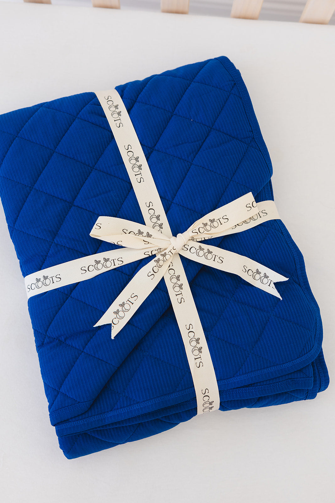 Navy Ribbed Quilted Blanket