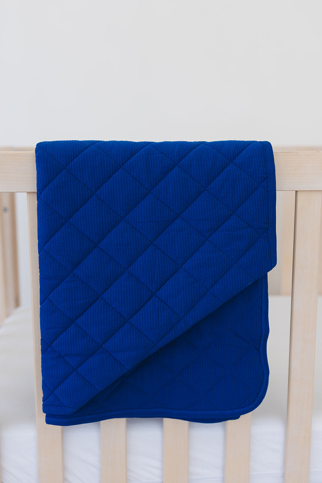 Navy Ribbed Quilted Blanket