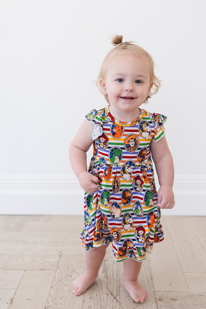 Mania! Ruffled Twirl Bodysuit Dress