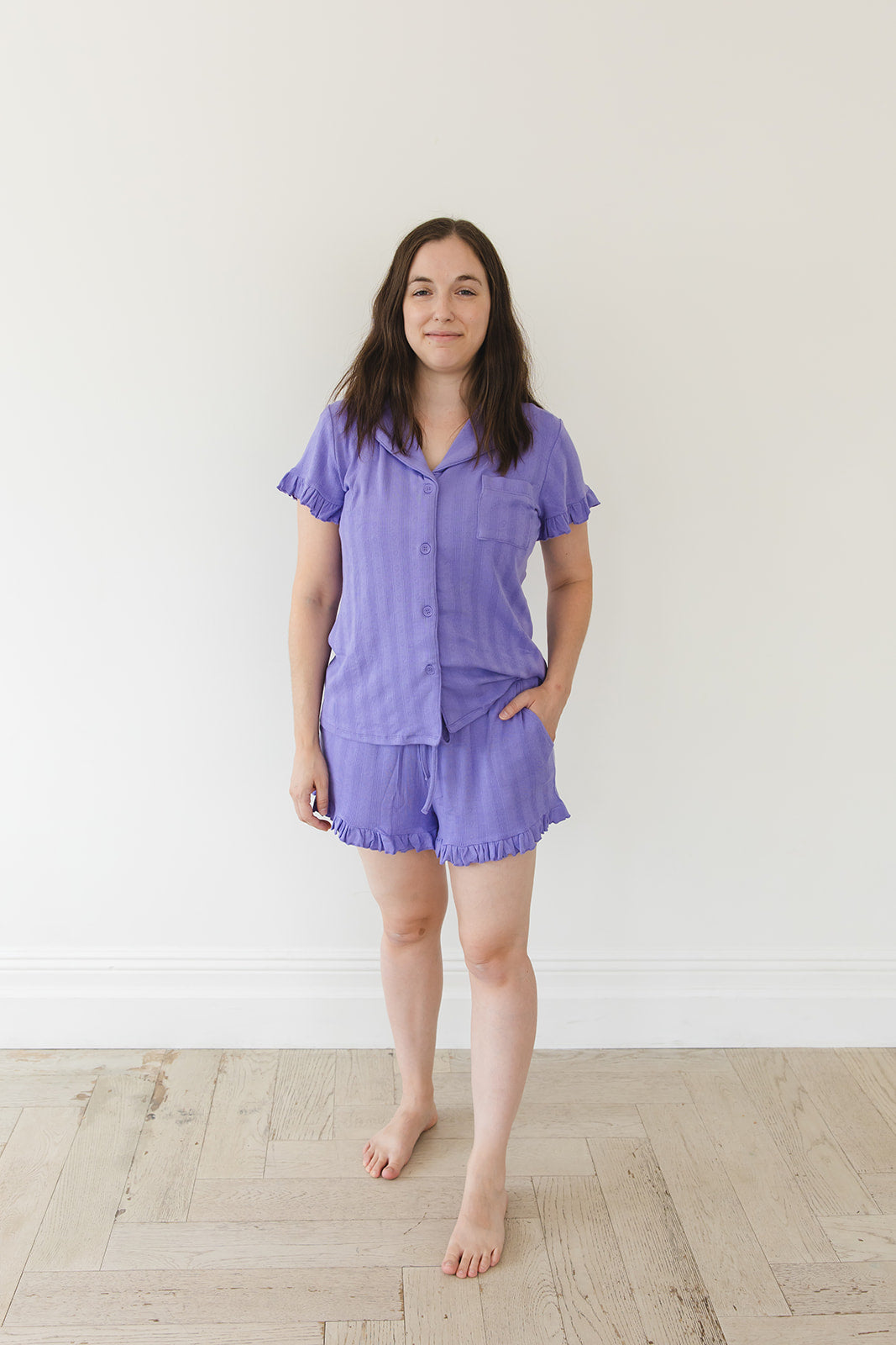 Periwinkle Pointelle Women's Pajama Set