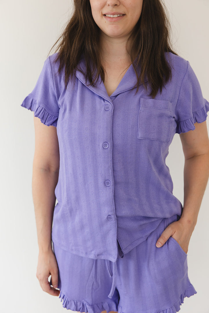 Periwinkle Pointelle Women's Pajama Set