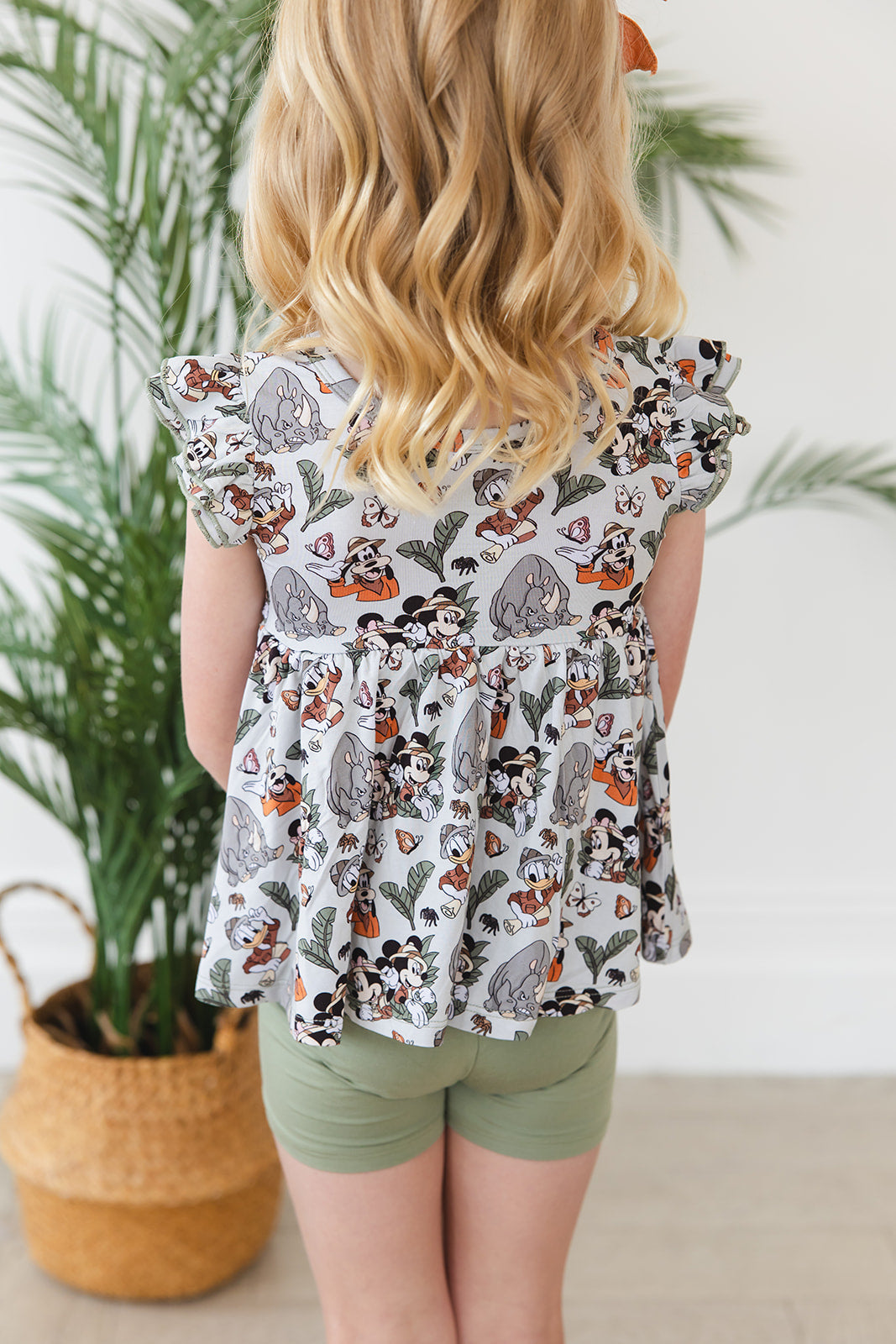 Safari Peplum Biker Shorts Set