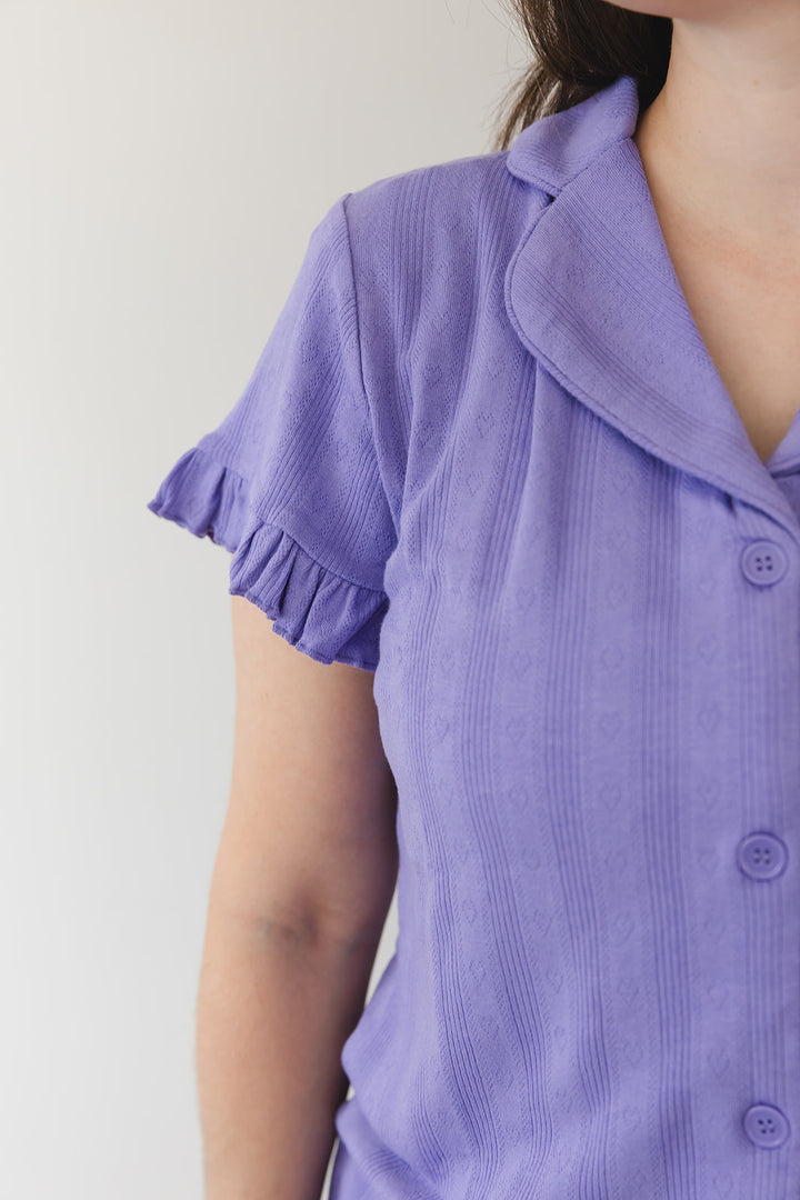 Periwinkle Pointelle Women's Pajama Set