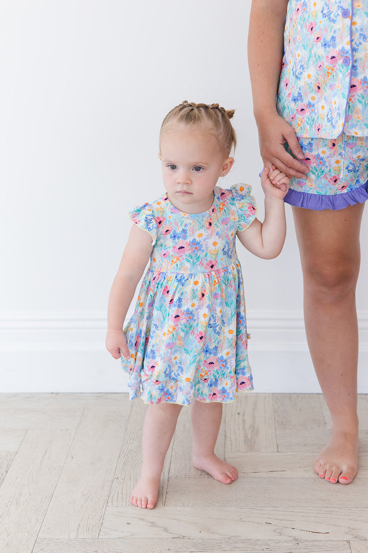 Wildflower Ruffled Twirl Bodysuit Dress