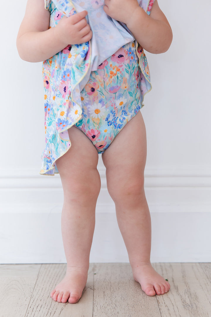 Wildflower Ruffled Twirl Bodysuit Dress