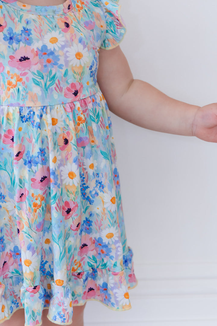 Wildflower Ruffled Twirl Bodysuit Dress